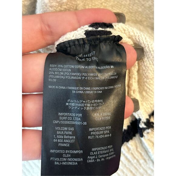 Volcom striped sweater dress L nautical minimalist skater - Picture 4 of 6